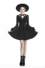 Spell School Puffed Sleeve Dress