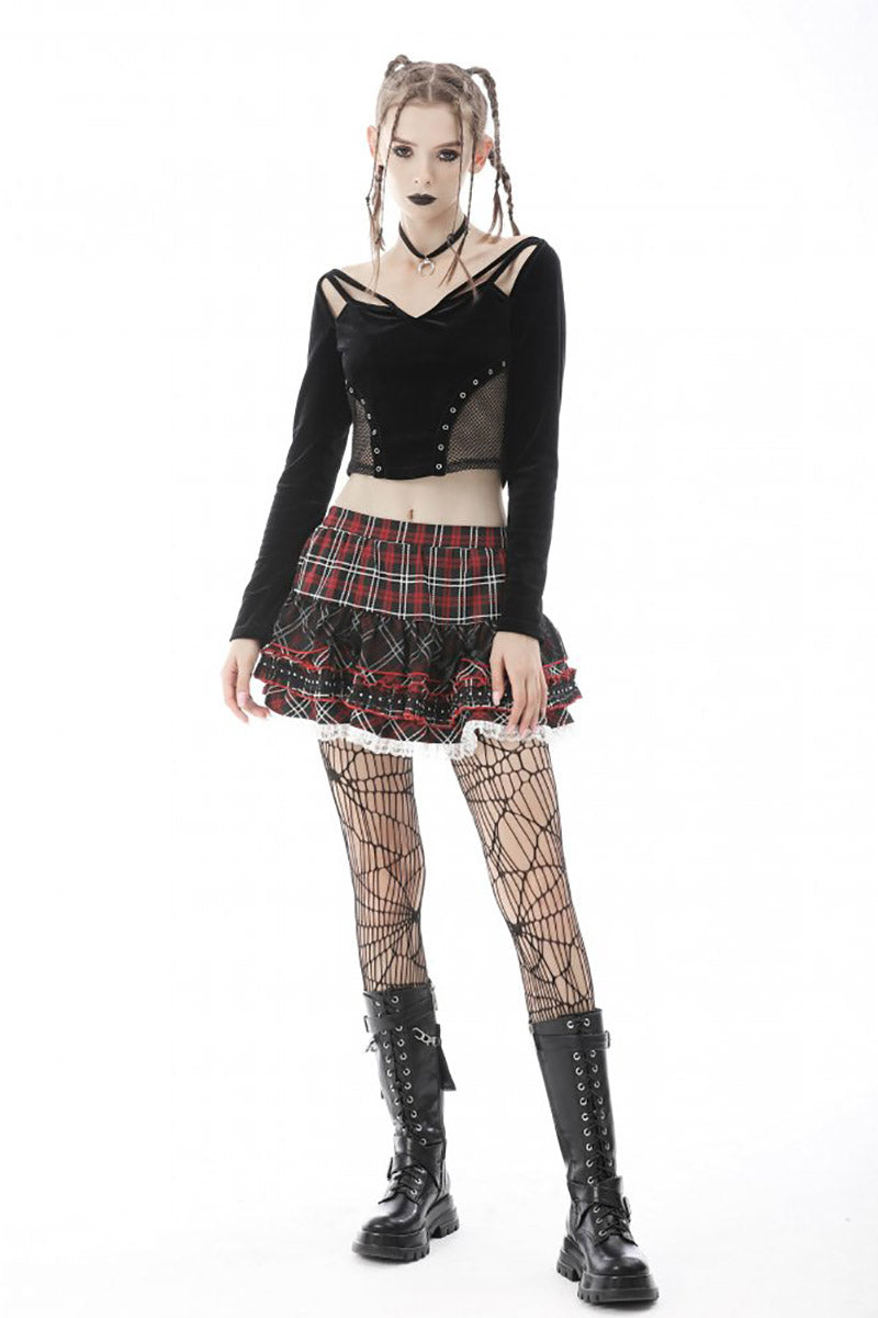 Punk Cupcake Plaid Skirt