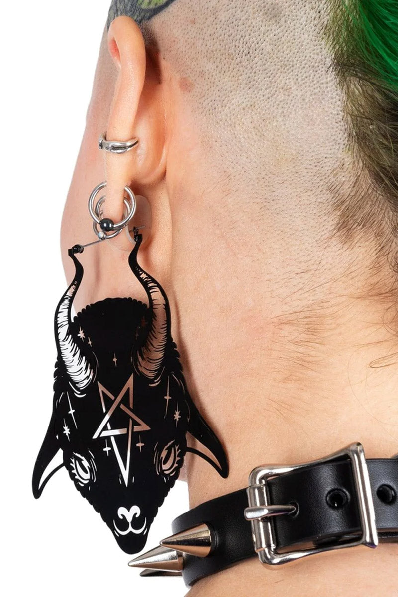 Baby Goth Goat Earrings
