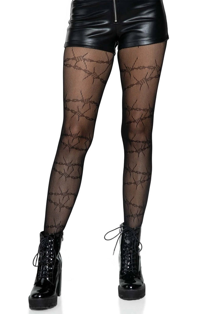 Barbed Wire Fishnet Tights