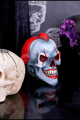 Play Time Skull Scary Horror Clown Head Statue
