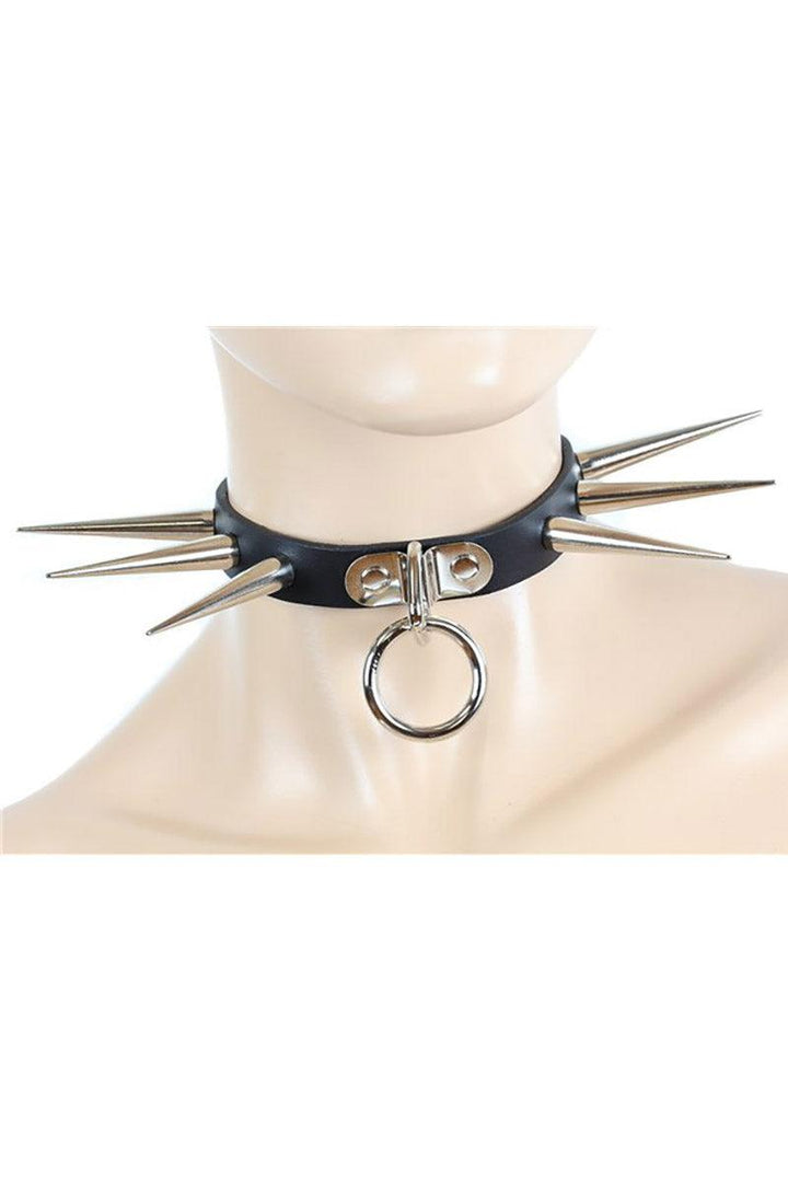Bondage ring & long spikes collar - Vampirefreaks Store