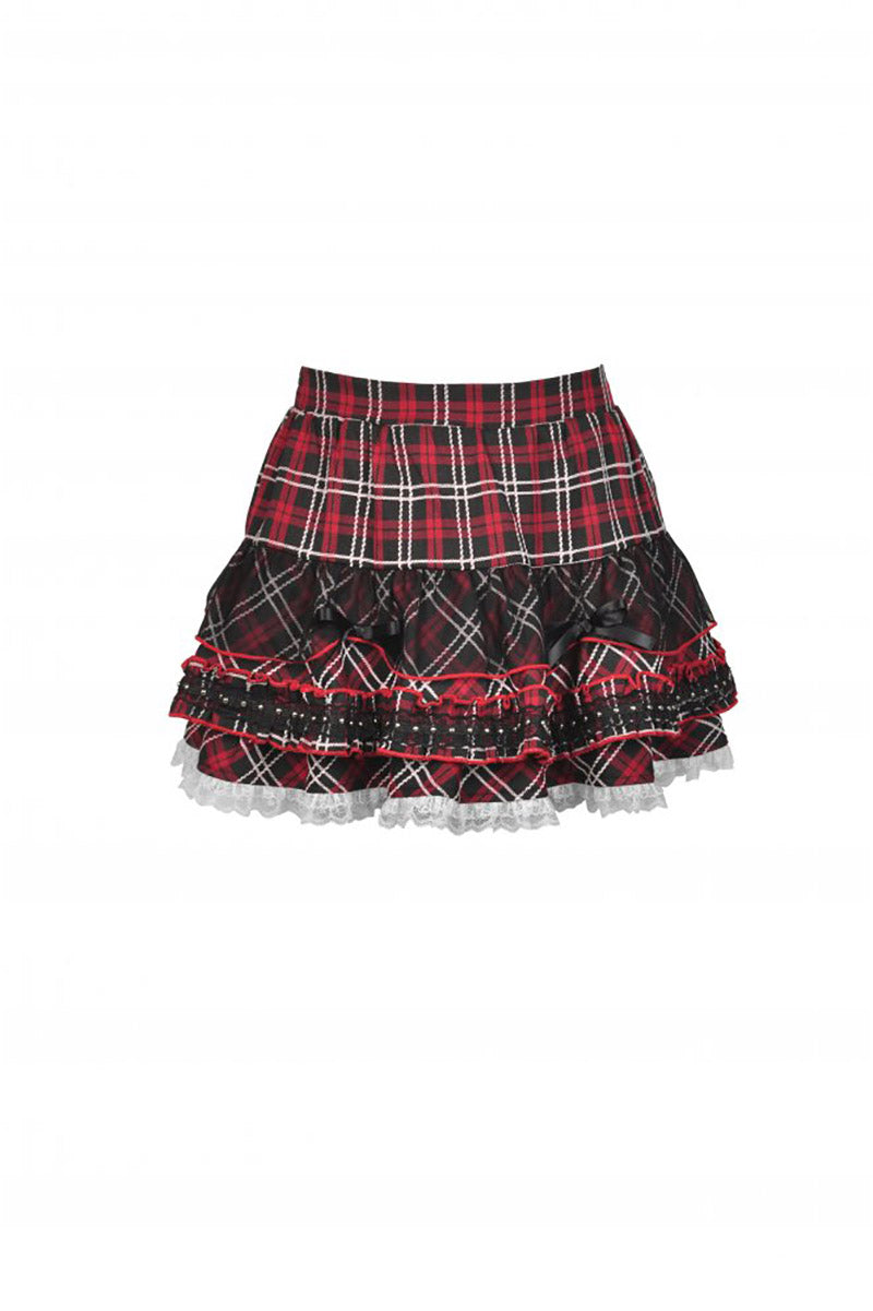 Punk Cupcake Plaid Skirt