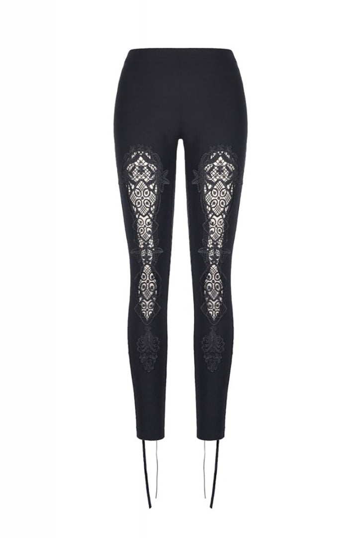 Floral Witch Lace-Up Leggings