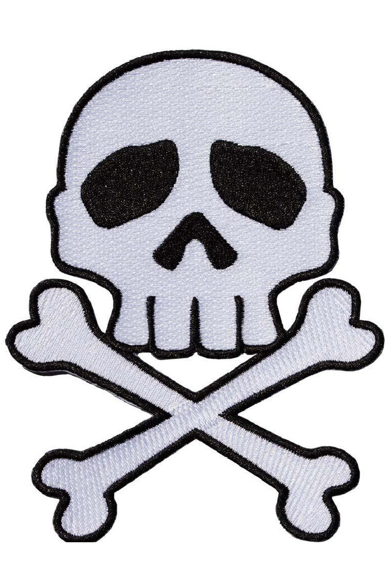 Kreepsville Skull Cross Bones Patch [White] - Vampirefreaks Store