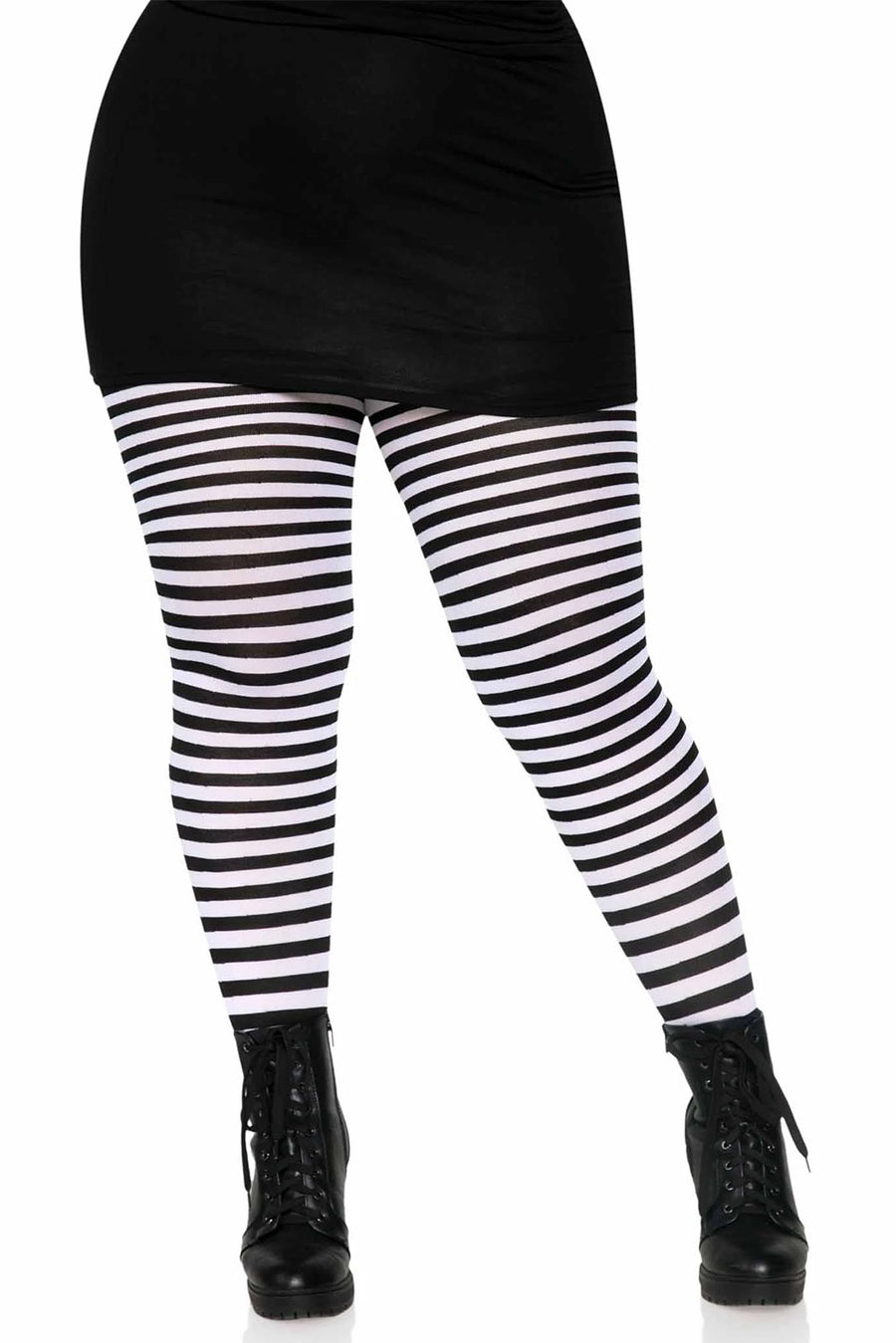 Halloween Leggings Green And Black Striped Tights Plus Size Halloween Witch's Purple Green Striped Stockings Leggings