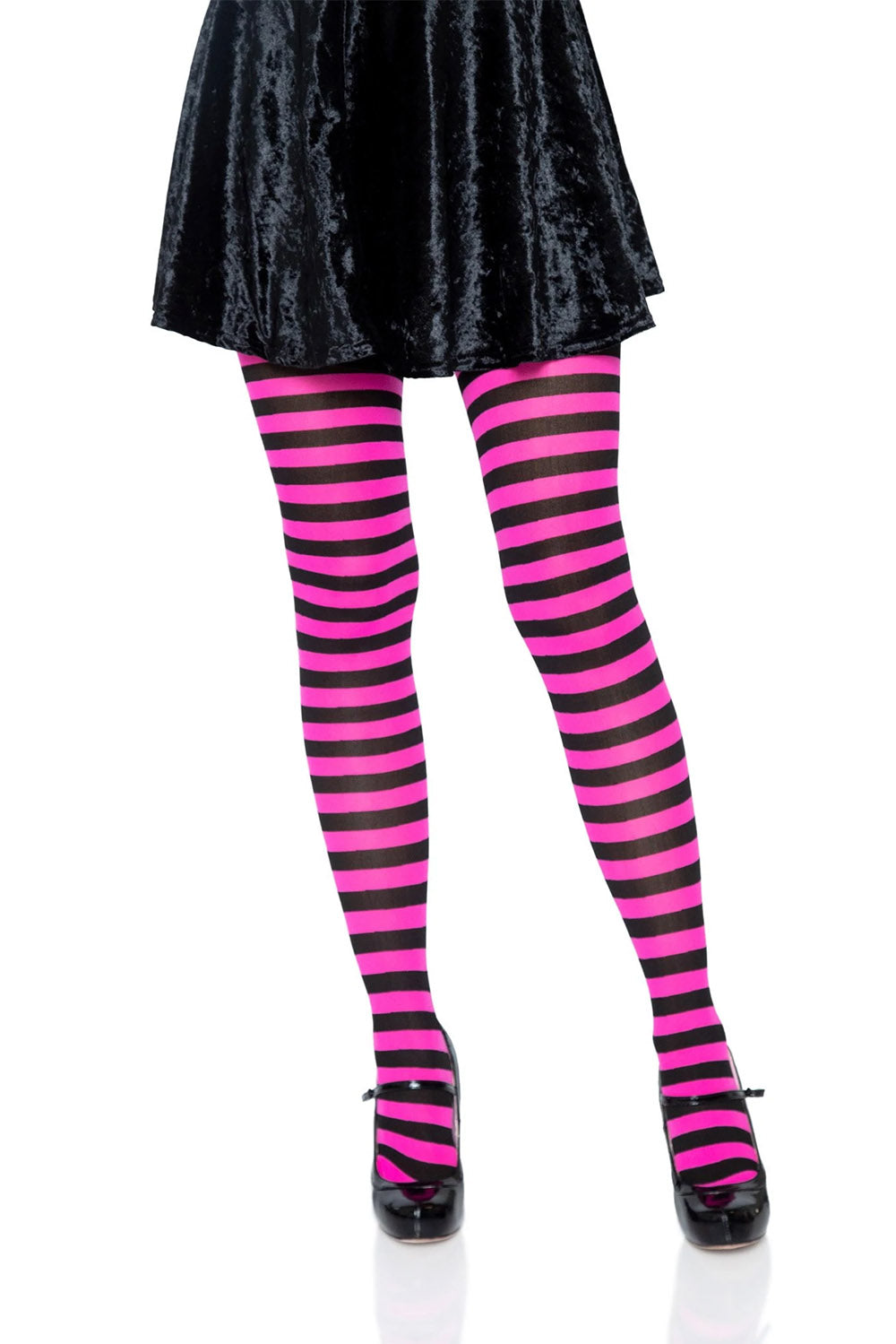 Black and pink striped tights hotsell