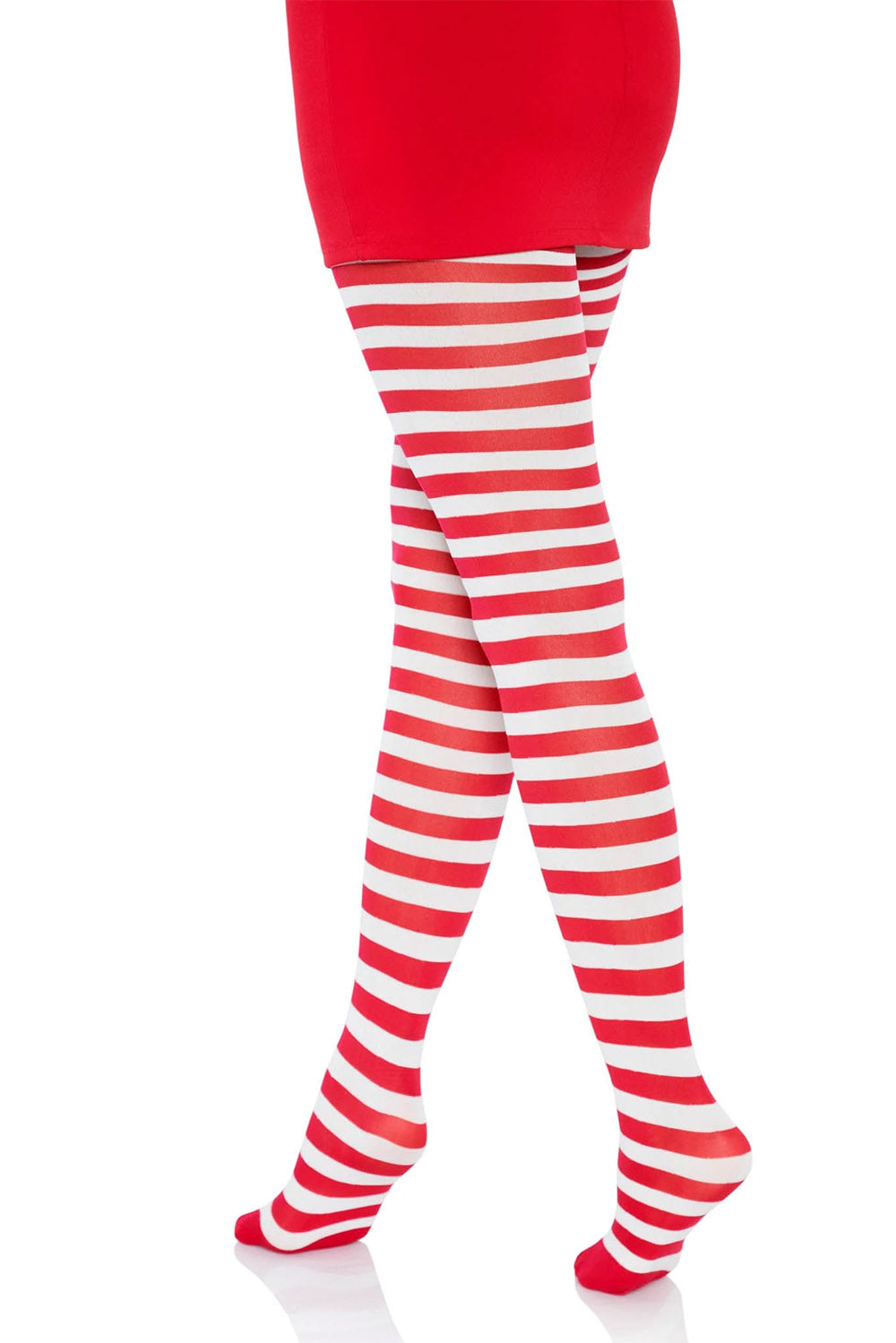 Buy Striped Tights Pink, Red And Grey