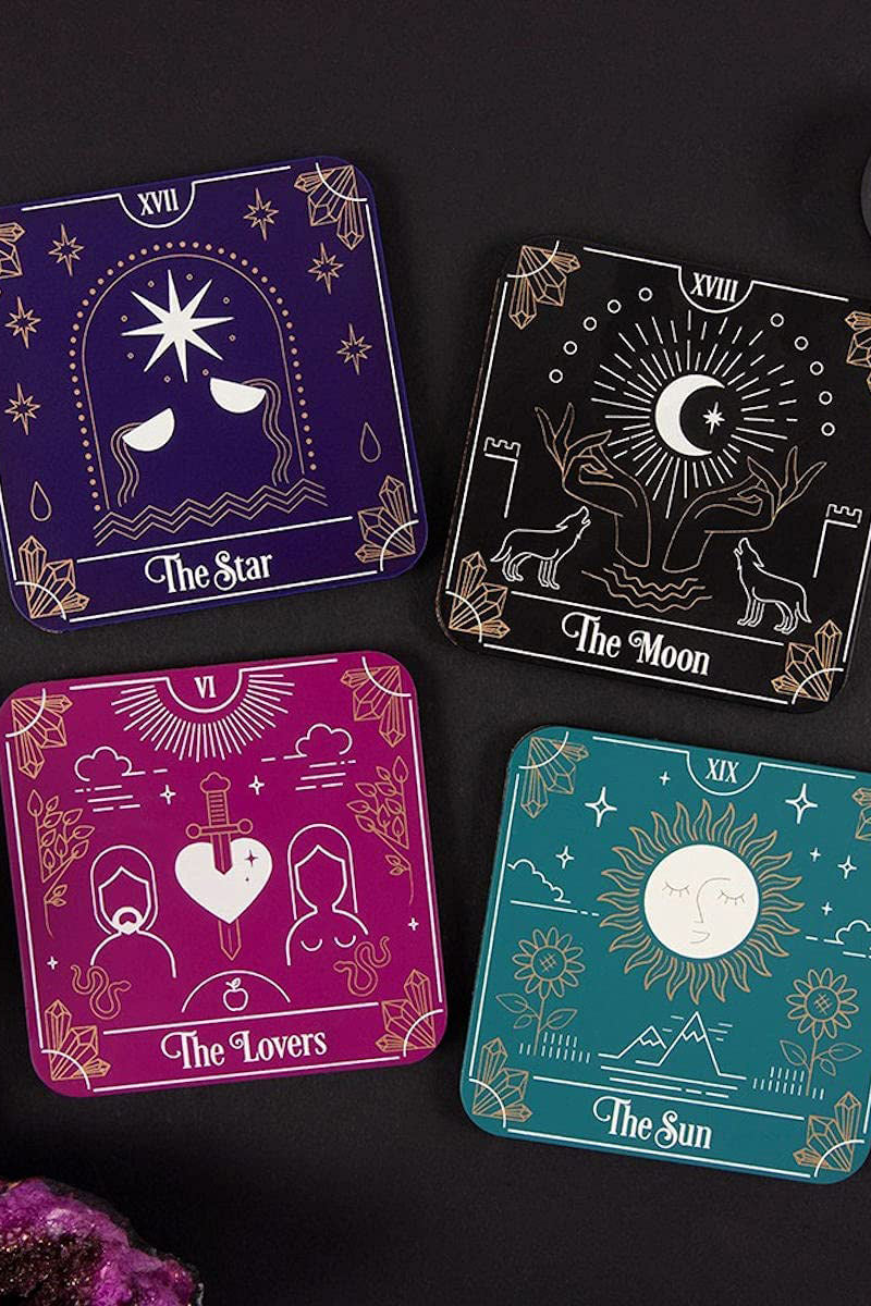 Tarot Card Coaster Set