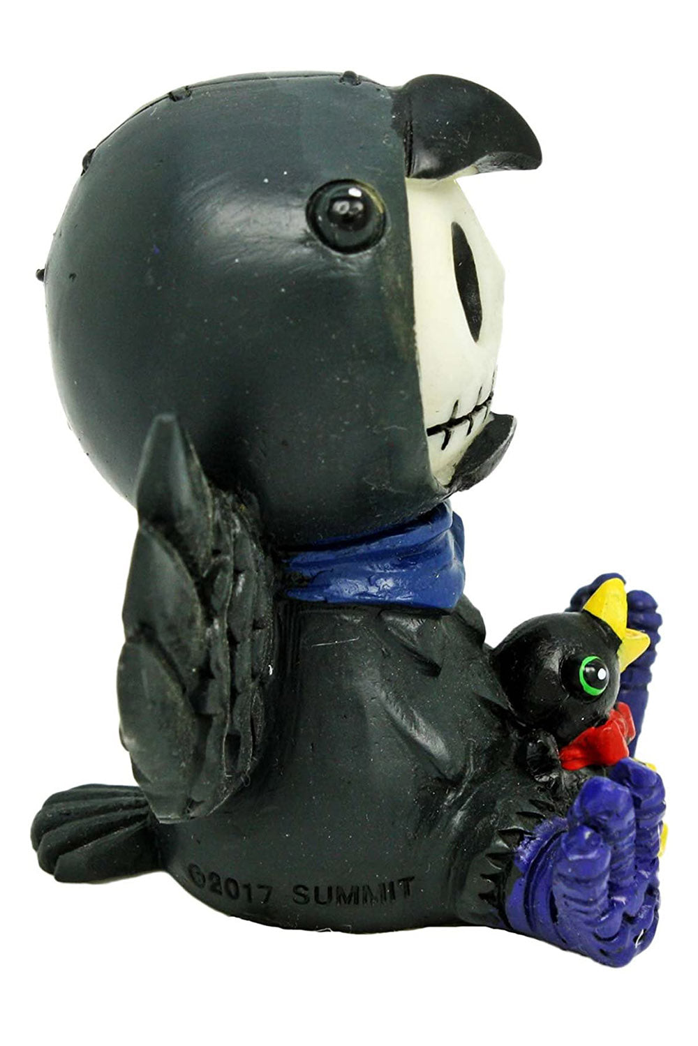 goth crow statue toy