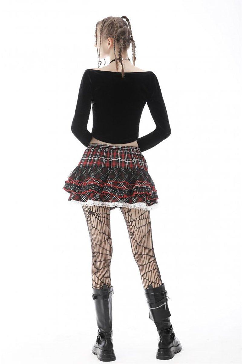 Punk Cupcake Plaid Skirt