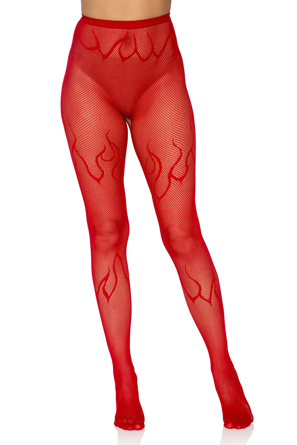 Light My Fire Fishnet Tights[Red]