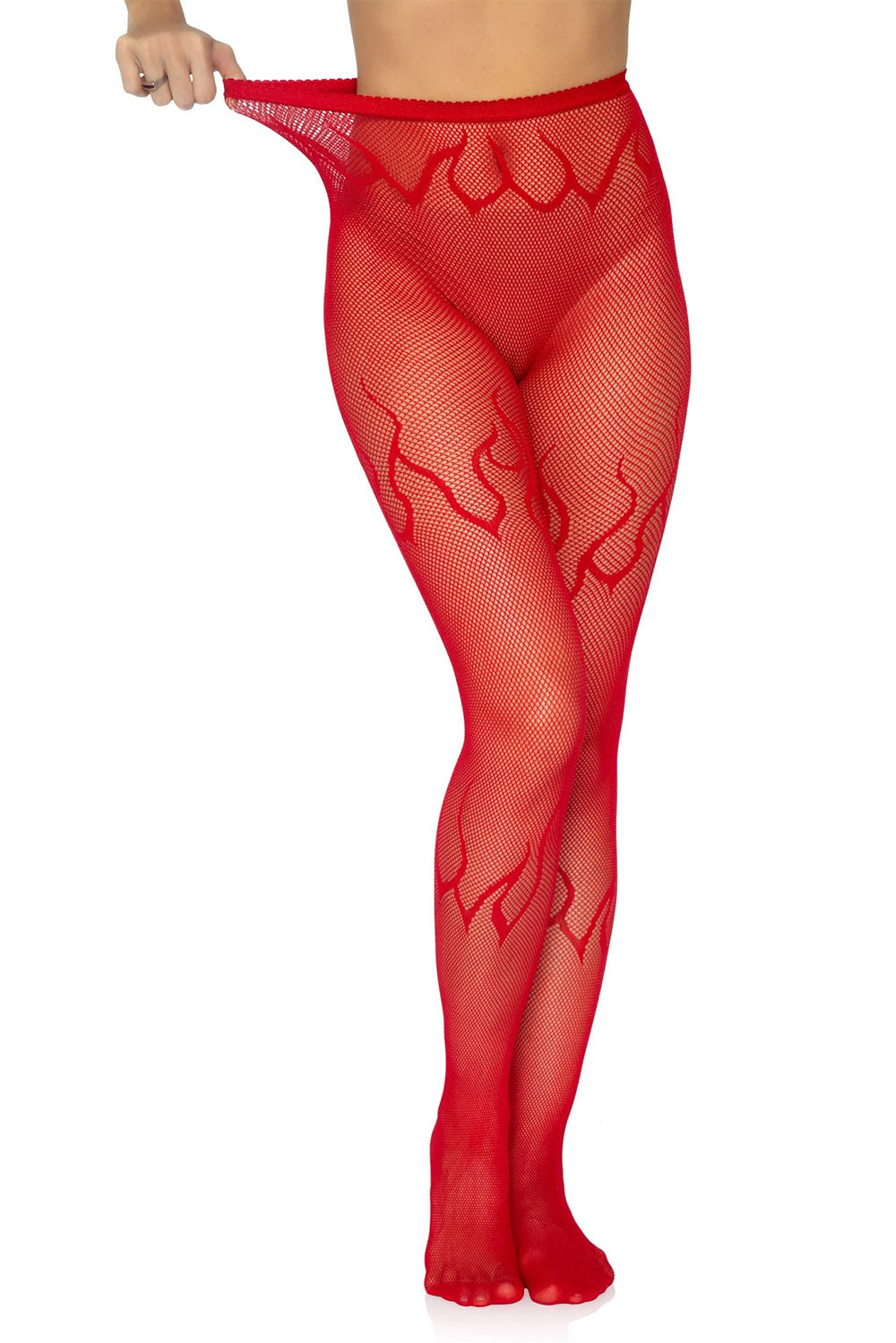 Light My Fire Fishnet Tights[Red]