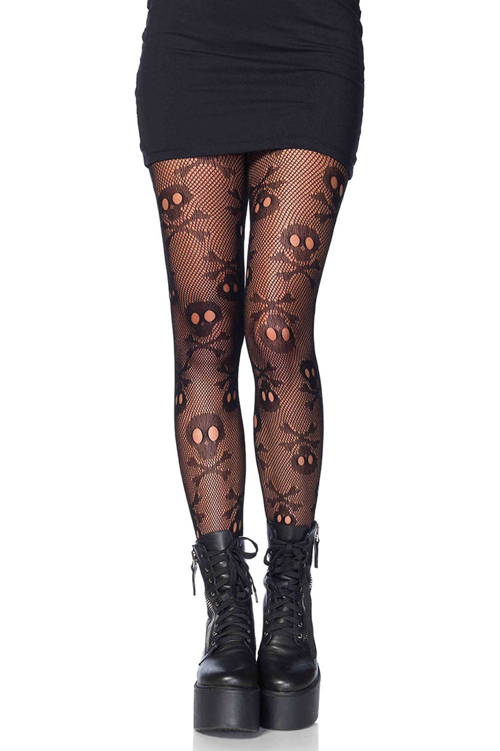 Skull and Crossbones Fishnet Tights