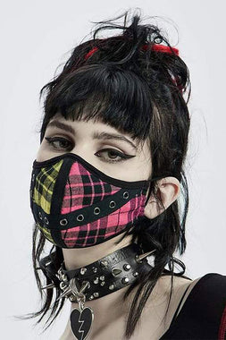 Plaid Company Punk Face Mask