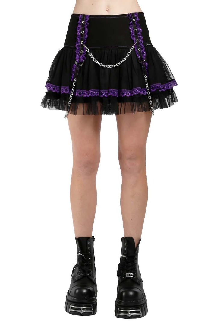 Lolita Tutu Skirt [Black/Purple]