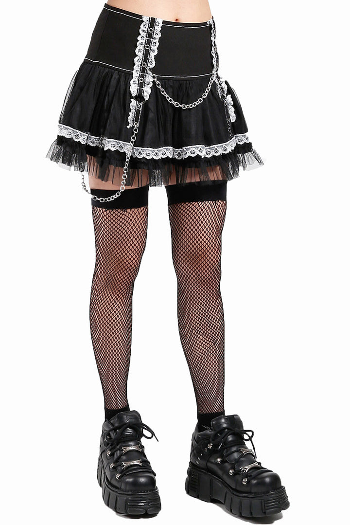 Lolita Tutu Skirt [Black/White]