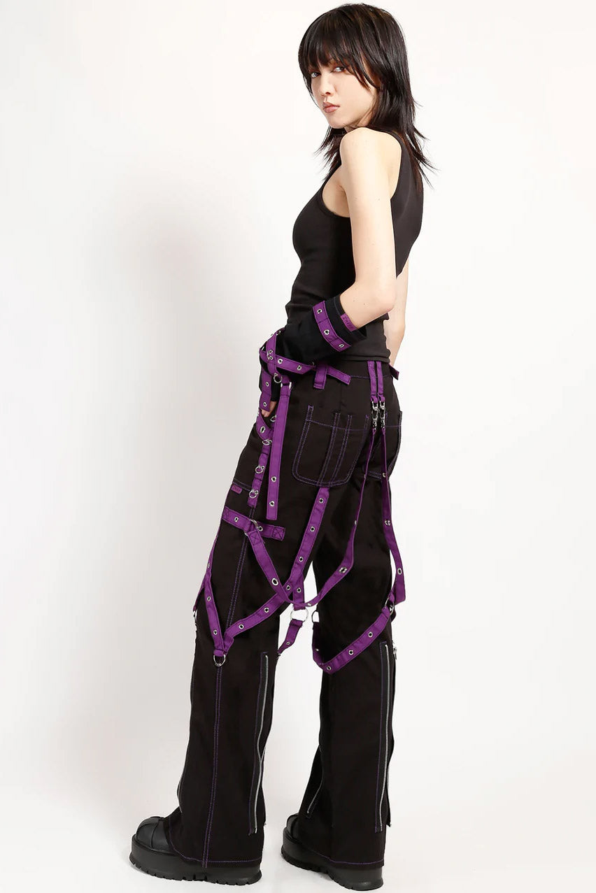 Tripp NYC Multi-Eyelet Pants [Black/Purple] – VampireFreaks