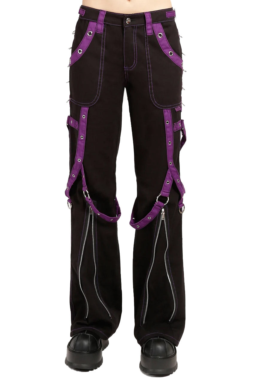 Tripp NYC Multi-Eyelet Pants [Black/Purple]