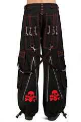 Pantalones Tripp Back Up Skull [negros con calaveras rojas]