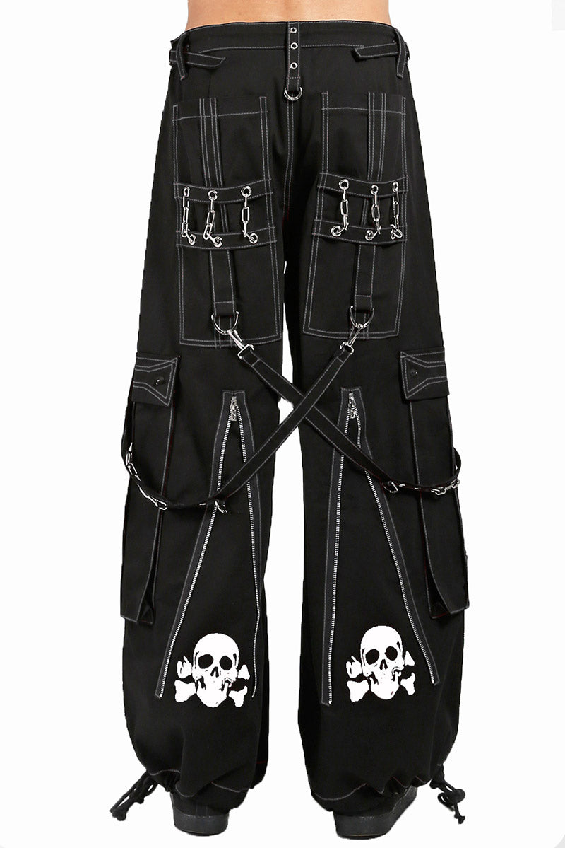 Tripp Back Up Skull Pants [Black/White]