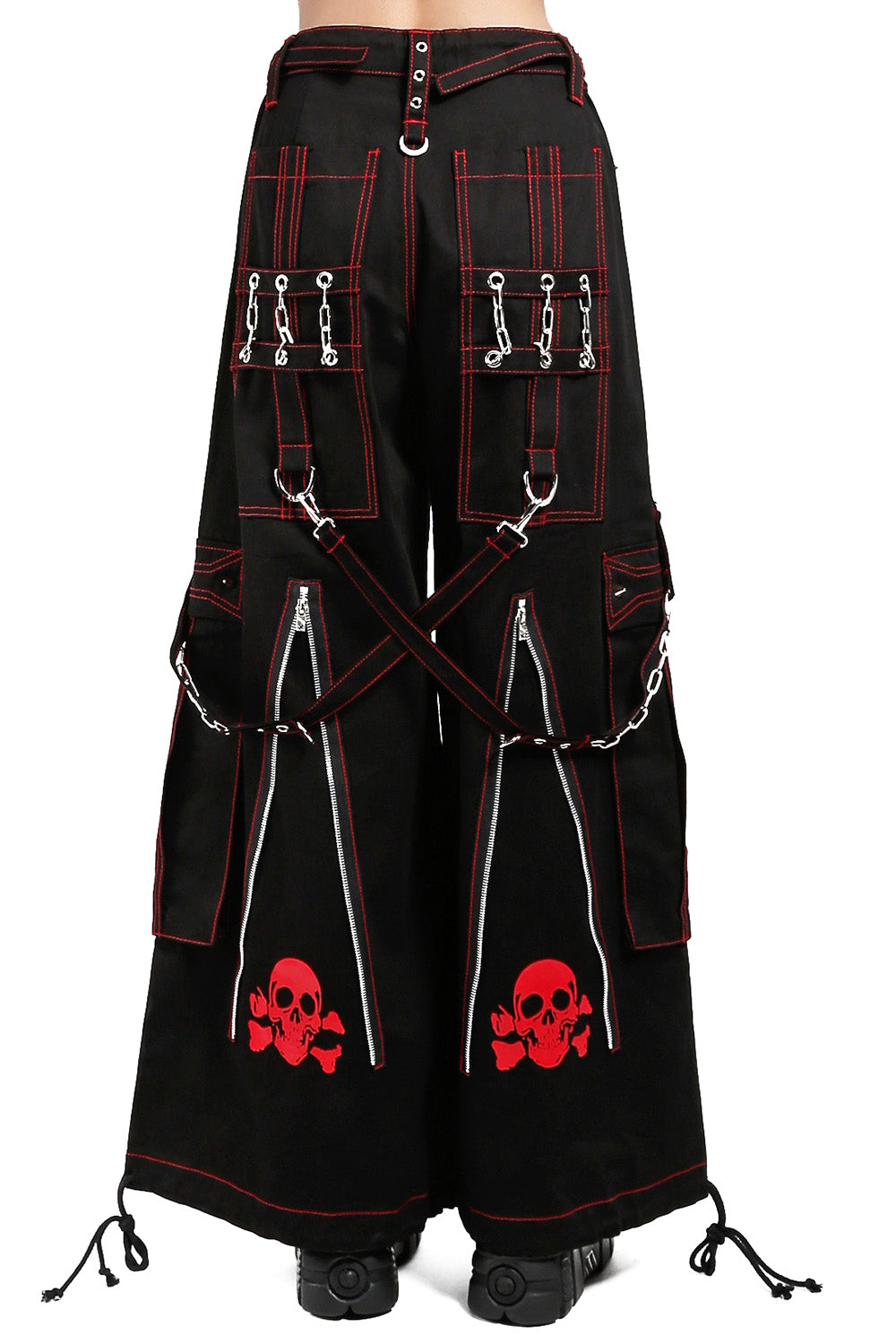Pantalones Tripp Back Up Skull [negros con calaveras rojas]