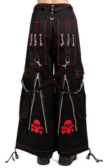 Pantalones Tripp Back Up Skull [negros con calaveras rojas]