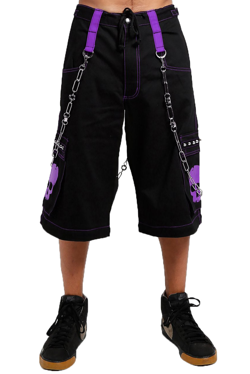 Tripp NYC Skull Bondage Pants [BLACK/PURPLE] – VampireFreaks