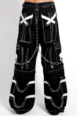 Tripp NYC Skull-Bondage-Hose [Schwarz/Weiß]