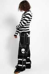 Tripp NYC Skull-Bondage-Hose [Schwarz/Weiß]