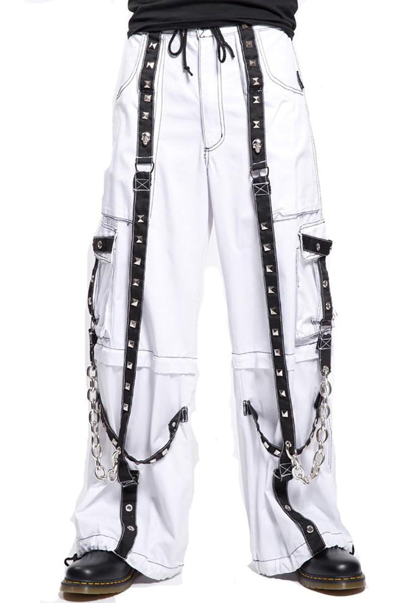 Tripp Pyramid Stud Pants (White) - Vampirefreaks Store