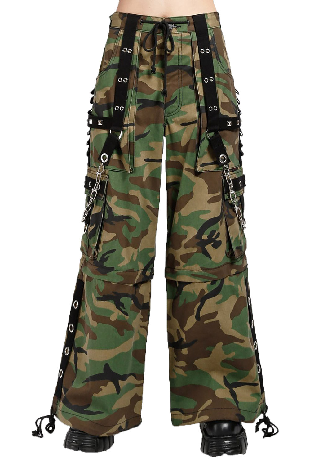 DAN ダン  Camo Trousers - Black Mens Motorcycle Pants-CE Level 2 Armor-Tactical Pants