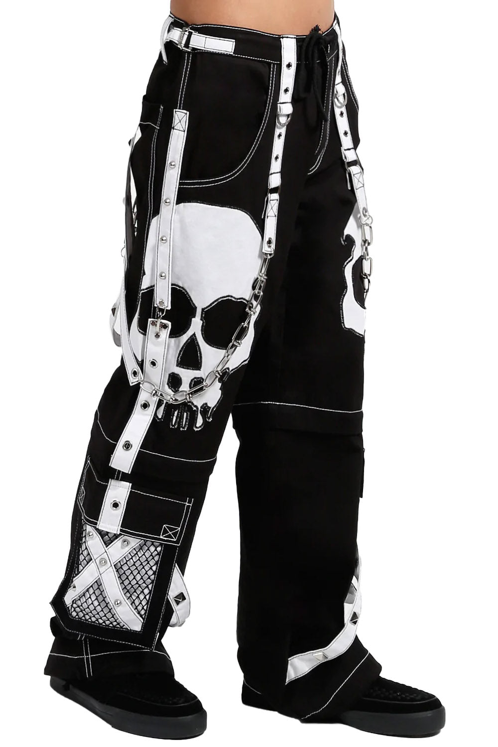 Tripp Nyc Scare Darkstreet Pants Black White M Goth Mens Pants Tripp Nyc