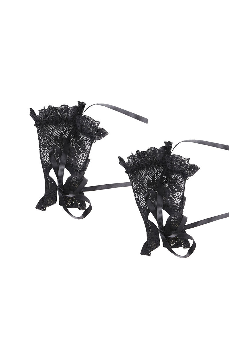 Dark In Love Lolita Lace Gloves - Vampirefreaks Store
