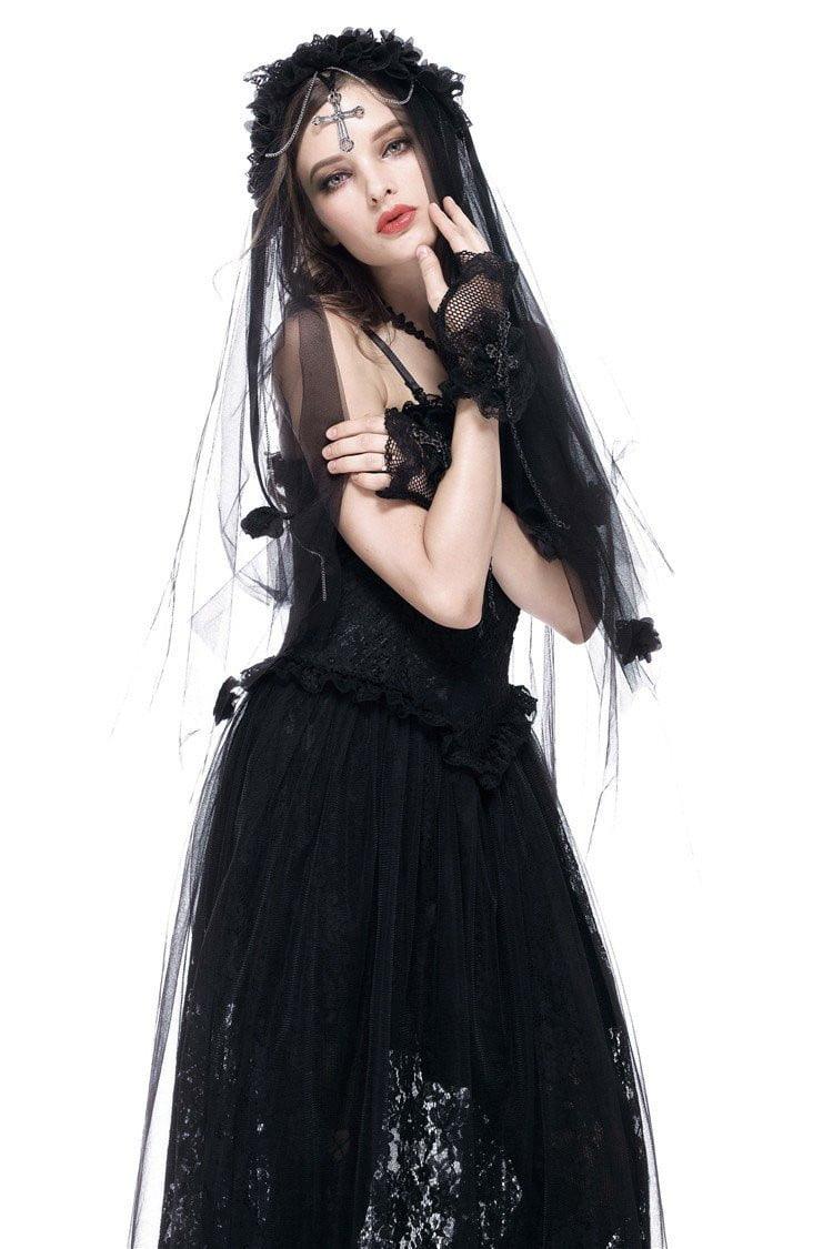 Dark In Love Dark In Love Black Bride Bridal Veil - VampireFreaks