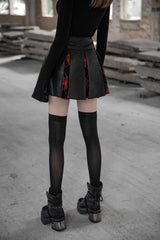 Peek-a-Boo Plaid Mini Skirt