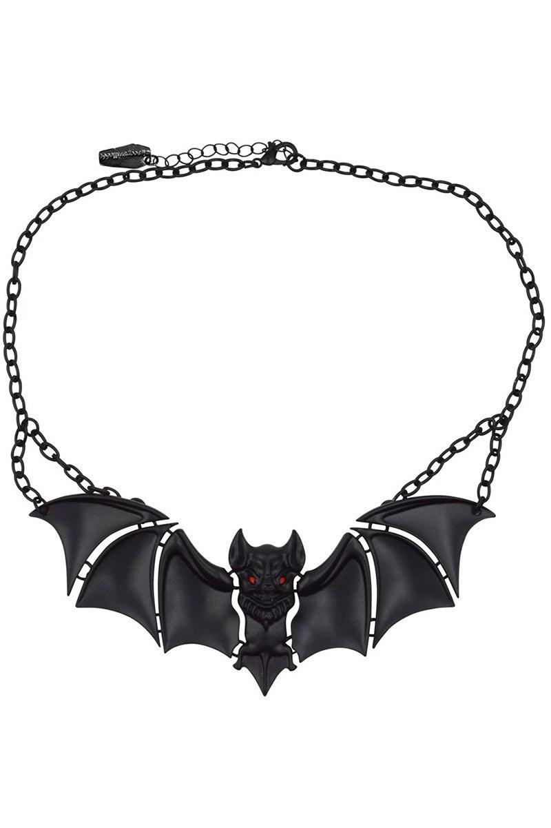 Kreepsville Creature of the Night Bat Necklace [Black] - VampireFreaks