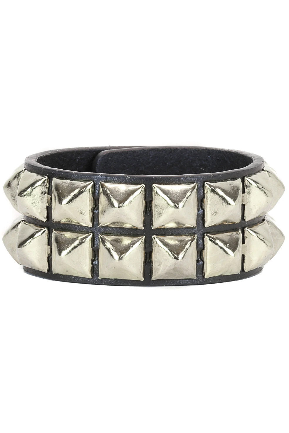 Seeing Double Pyramid Stud Bracelet [2 Rows]