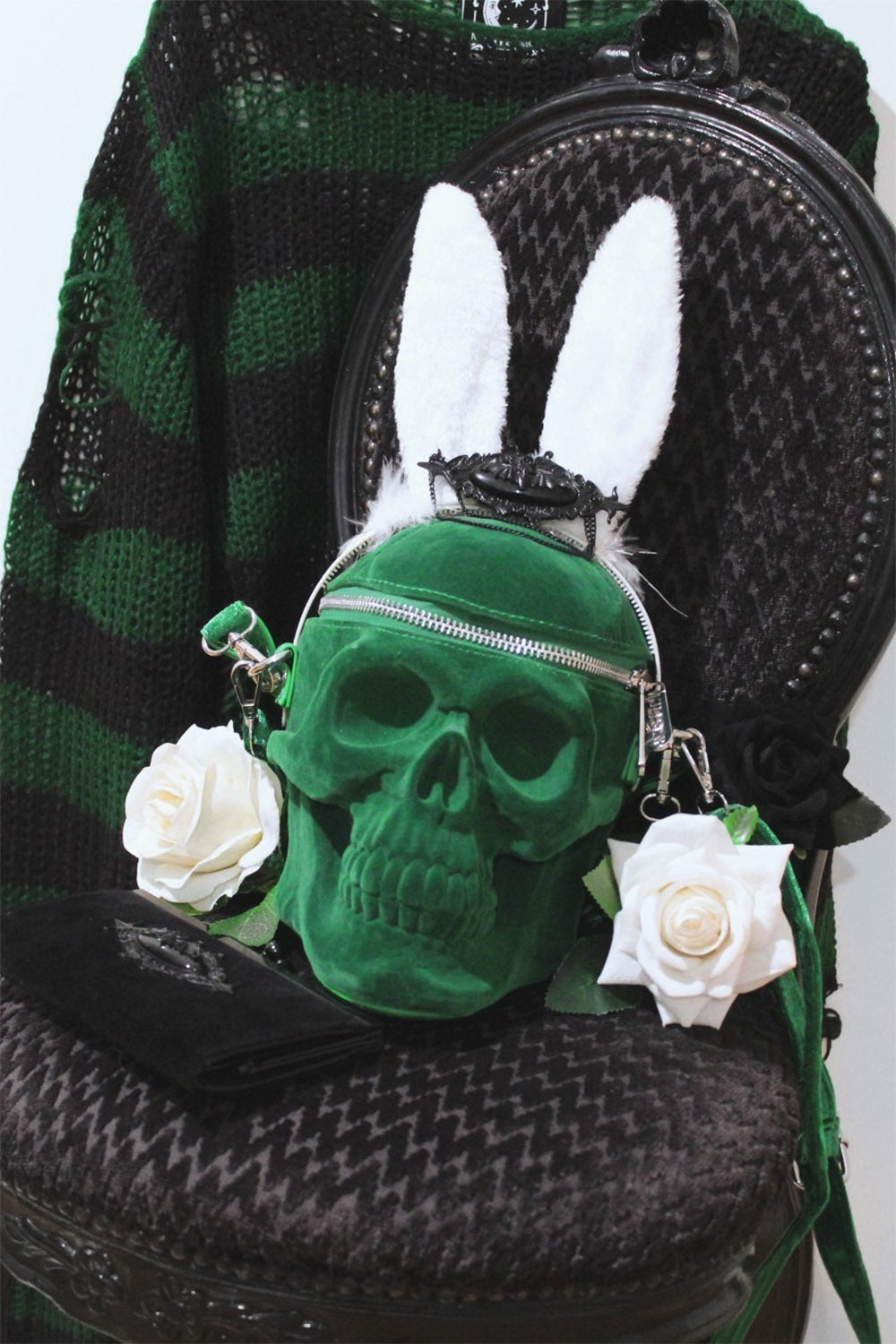 Grave Digger Skull Handbag [Green]