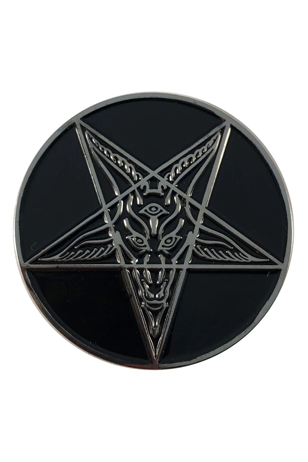 Goathead Baphomet Enamel Pin Badge [Black]