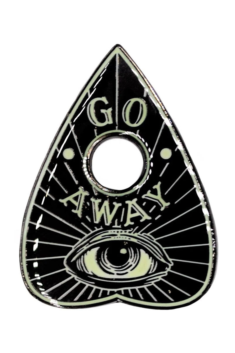 Go Away Glow Planchette Enamel Pin