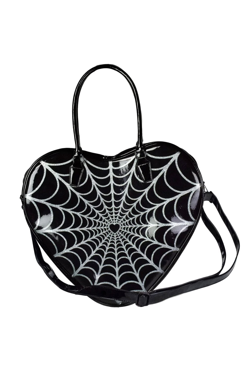 Bolsa de telaraña con corazón brillante