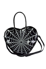 Bolsa de telaraña con corazón brillante