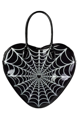 Spiderweb Sparkle Heart Bag
