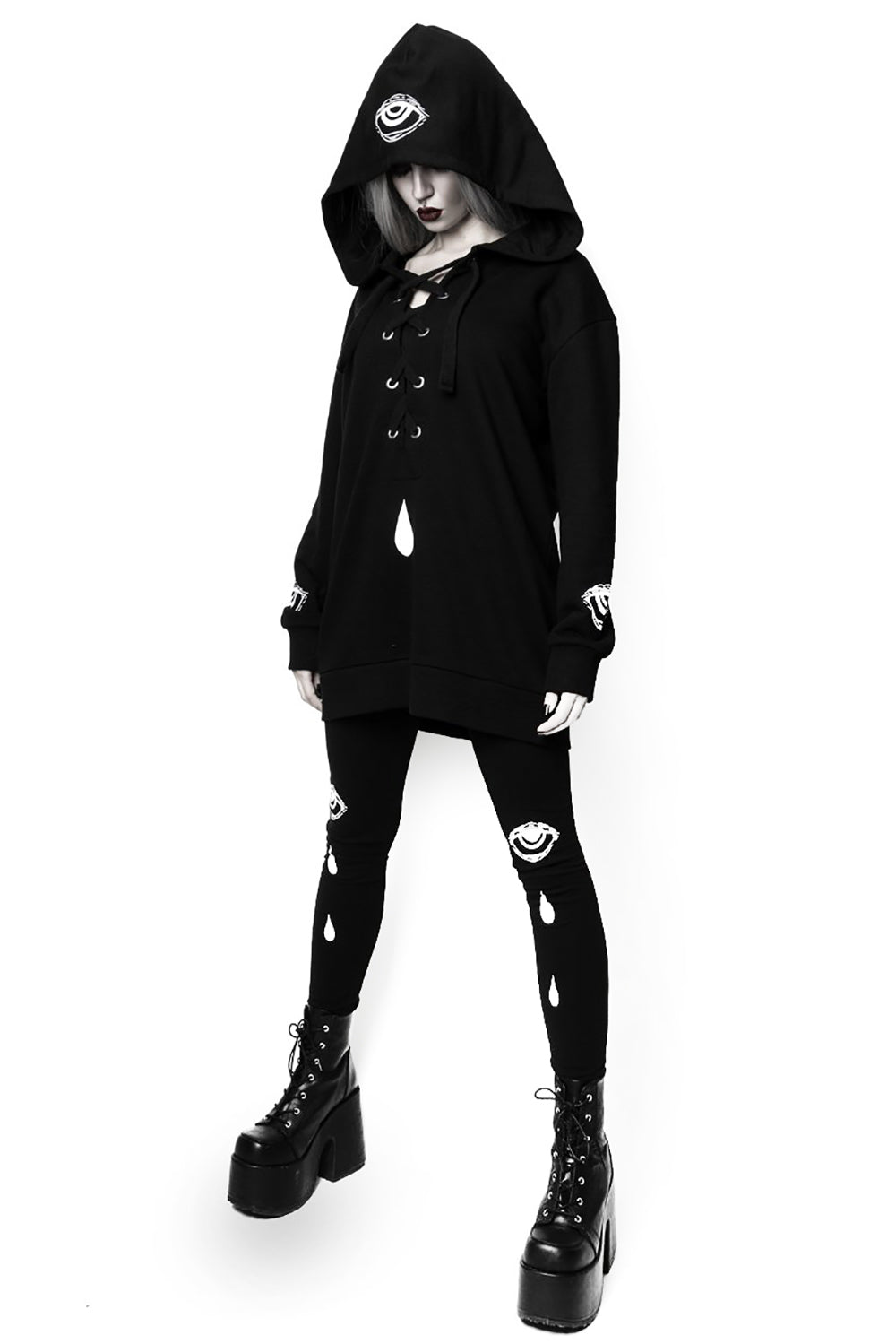 womens witch emo hoodie jacket