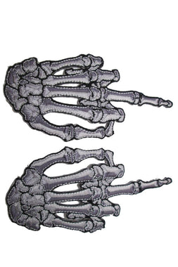 Skelli Hand Middle Finger Bone Patch Set