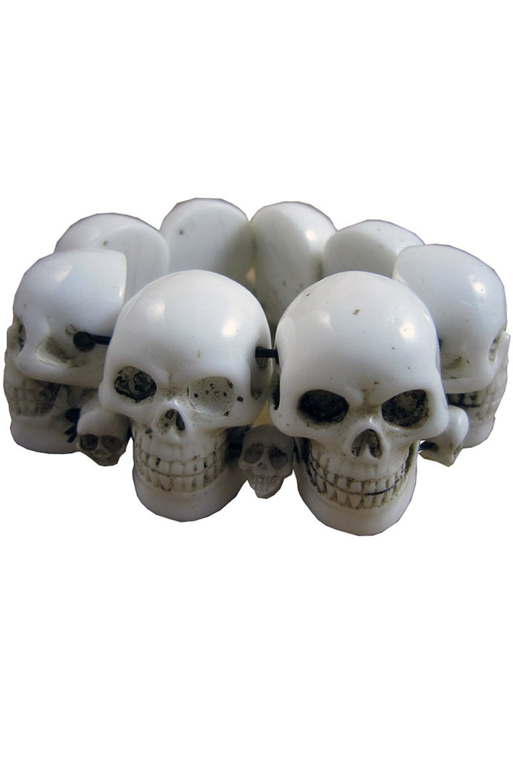 Kreepsville Skull Collection Bracelet [White] - Vampirefreaks Store