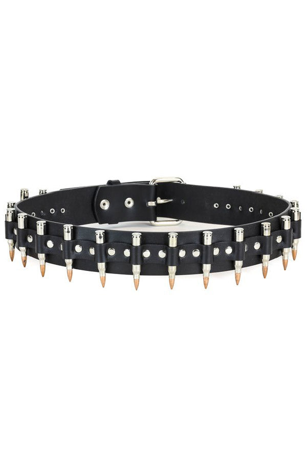 Leather Bullet Belt [Nickel with Copper Tips] - Vampirefreaks Store