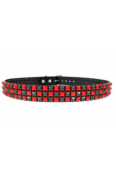 Not Dead Yet Checkered Belt [RED/BLACK] – VampireFreaks