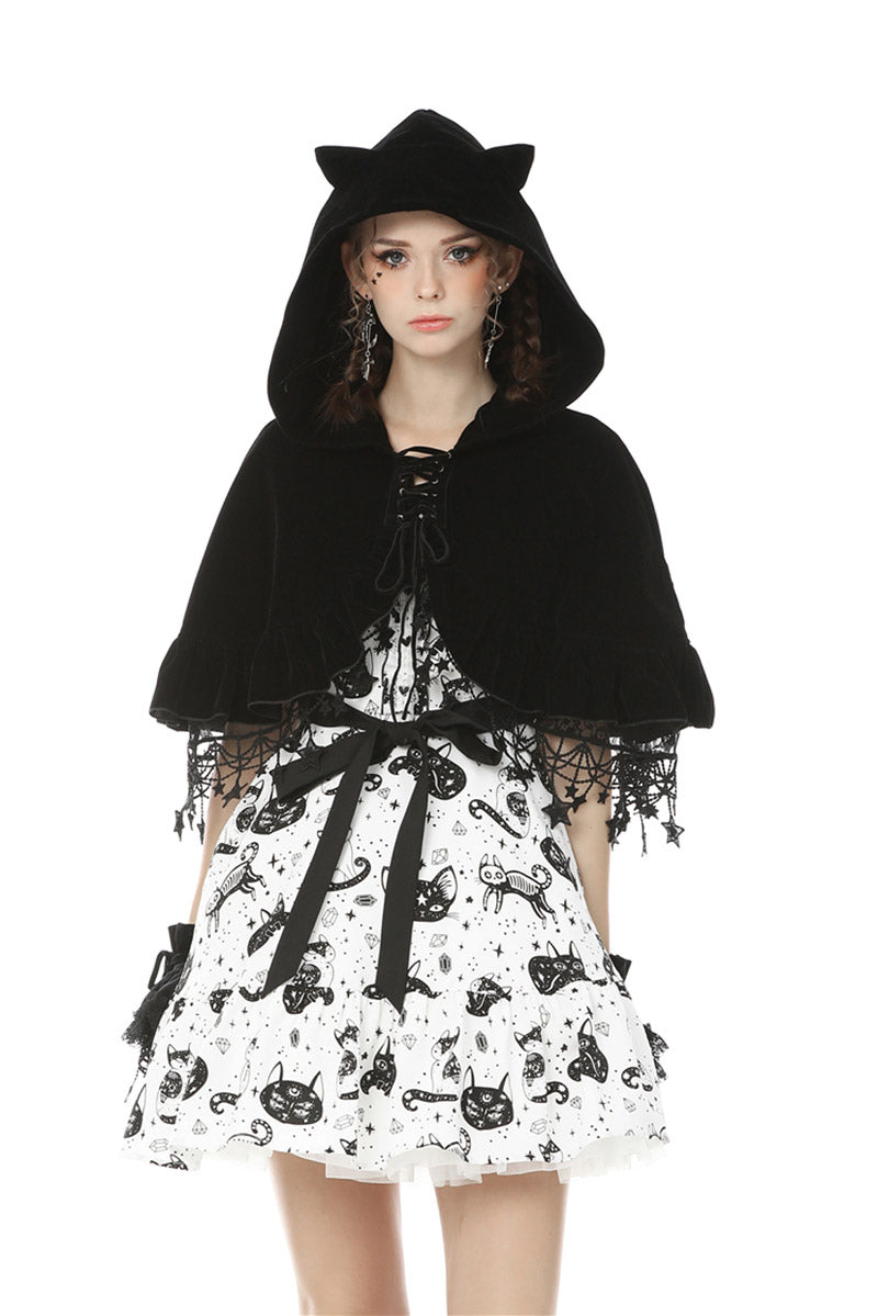 Night Creature Velvet Cat Cape